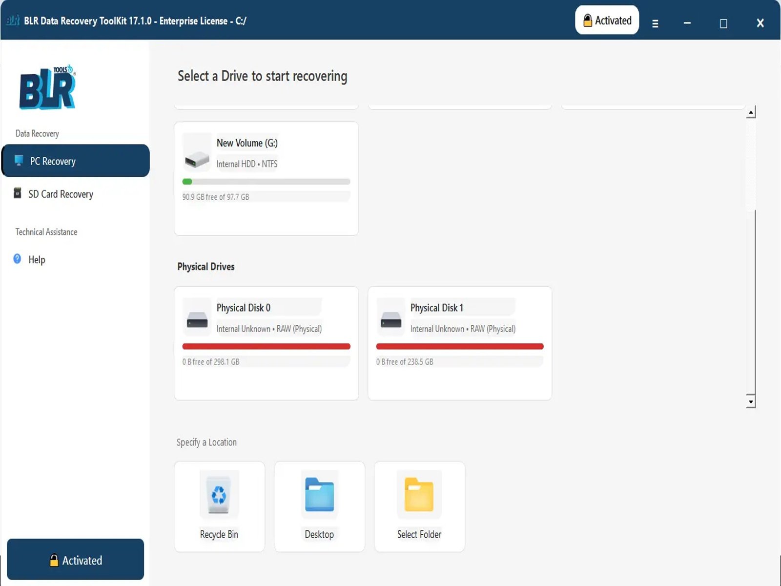 BLR Data Recovery Toolkit